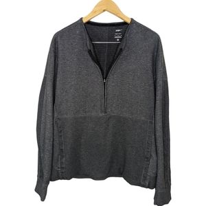 Nike Yoga Dri-Fit Gray Half Zip Restore Sweatshirt Grey